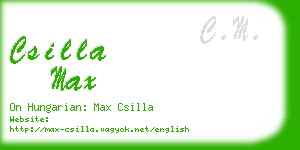 csilla max business card